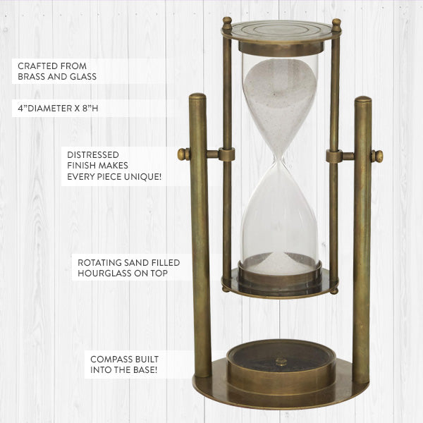Rynx | Brass Finish Table Hourglass