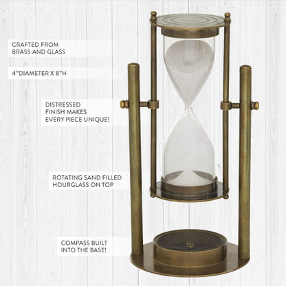 Rynx | Brass Finish Table Hourglass