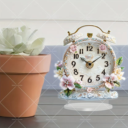 Rynx | GlamTime - Luxury Acrylic Flower Alarm with Gemstone Accents