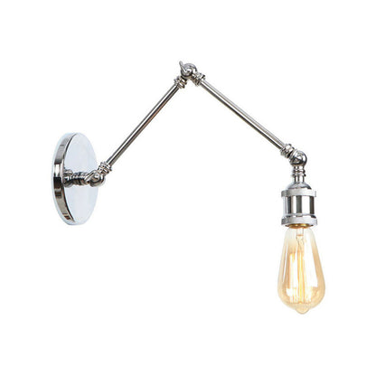 Rynx | 1 Light Swing Arm Wall Lamp Light Industrial Black/Brass Metal Wall Light Fixture for Bathroom