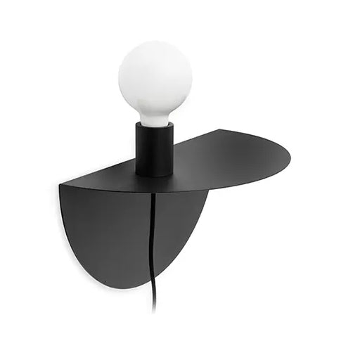 Rynx | Open Bulb Kids Bedroom Wall Light with Half Circle Metal 1 Light Nordic Style Wall Lamp
