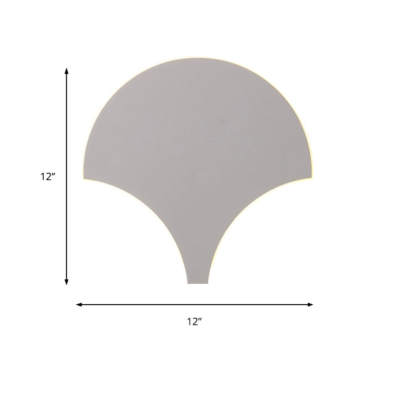 Rynx | Modern Antique Fan-Shaped Wall Lamp Metal Gray LED Wall Light for Bedroom Bathroom