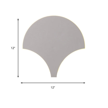 Rynx | Modern Antique Fan-Shaped Wall Lamp Metal Gray LED Wall Light for Bedroom Bathroom