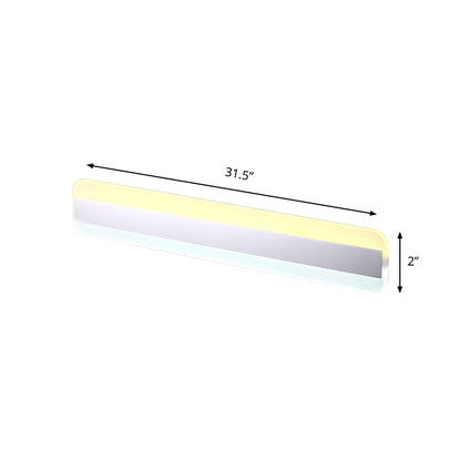 Rynx | 31.5"/39"/47" Width linear makeup mirror light modern acrylic LED bathroom light above the mirror with reflector
