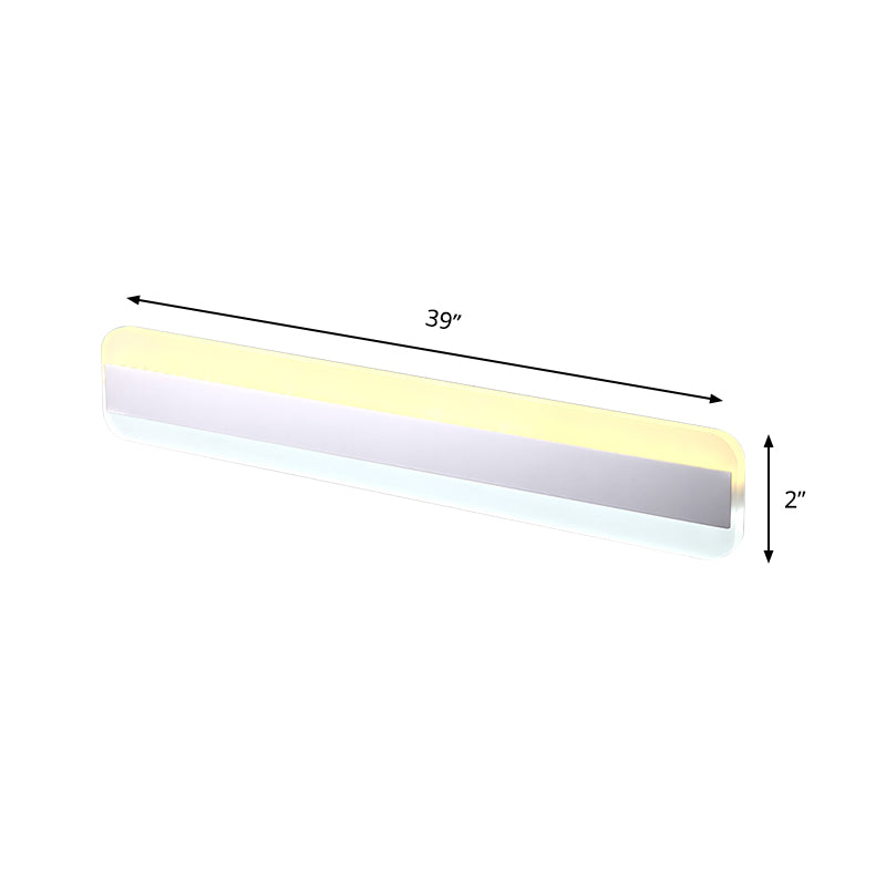 Rynx | 31.5"/39"/47" Width linear makeup mirror light modern acrylic LED bathroom light above the mirror with reflector