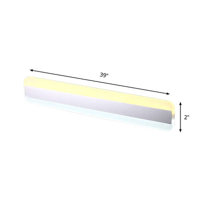 Rynx | 31.5"/39"/47" Width linear makeup mirror light modern acrylic LED bathroom light above the mirror with reflector