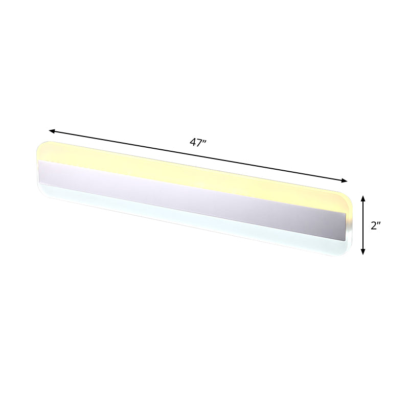 Rynx | 31.5"/39"/47" Width linear makeup mirror light modern acrylic LED bathroom light above the mirror with reflector