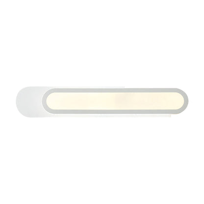 Rynx | LED Bathroom Mirror Light with Oblong Acrylic Shade White Wall Sconces in Warm/White Light, 12"/18"/20" Wide