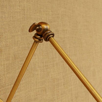 Rynx | 1 Bulb Reading Lamp Wall Retro Style Bowl Lamp Iron Adjustable Wall Lighting in Brass for the Study