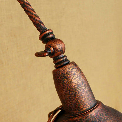 Rynx | 1 Bulb Pendant Light with Cage Shade Metal Antique Stylish Farmhouse Adjustable Wall Lamp in Rust
