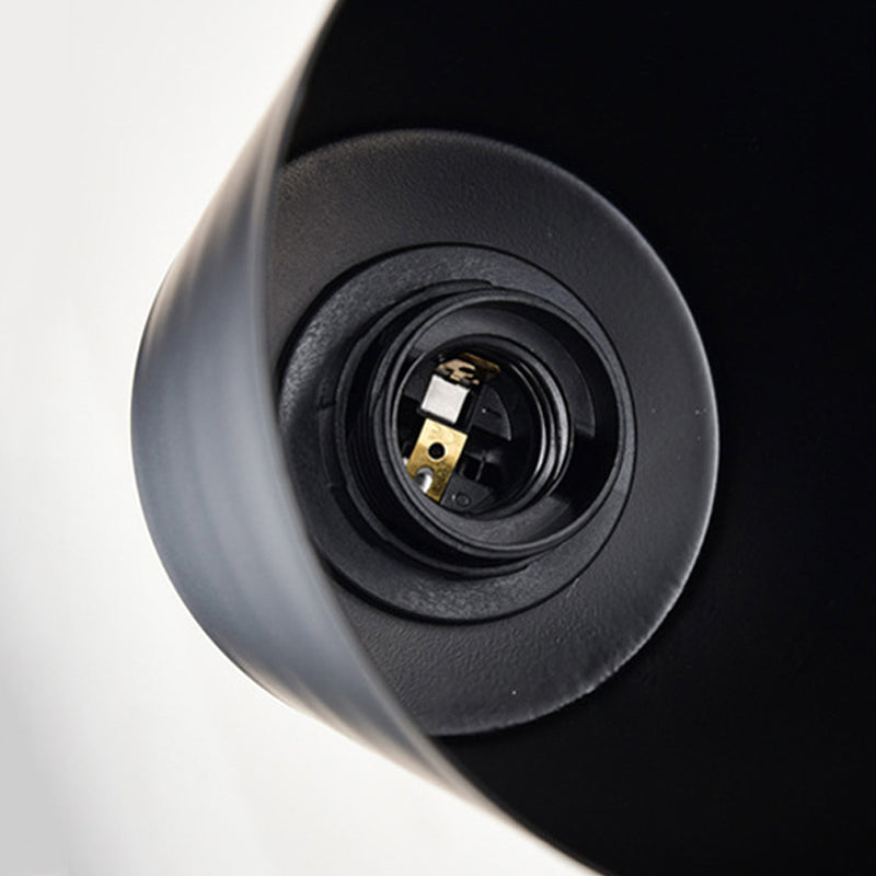 Rynx | 1 Light cylindrical wall lamp fixture in modernist style Black metal wall lamp with wood connection for the bedroom