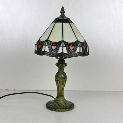 Rynx | Tiffany Vintage Stained Glass Flower Dome 1-Light Table Lamp