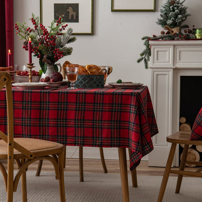 Rynx | Christmas Party Traditional Scottish Check Pattern Tablecloth
