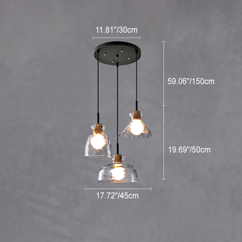 Rynx | LumaCrystal Nordic Pendant Light | Clear ribbed glass | 1-light | Scandinavian design | Decor for home