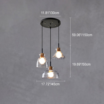 Rynx | LumaCrystal Nordic Pendant Light | Clear ribbed glass | 1-light | Scandinavian design | Decor for home