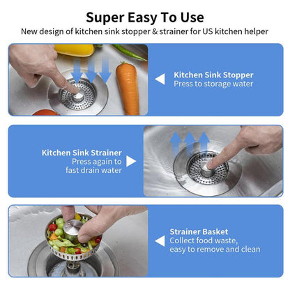 Rynx | Upgrade 3-in-1 Kitchen Sink Drain Strainer