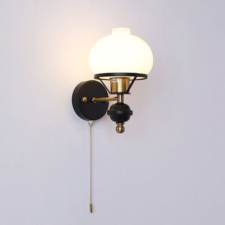 Rynx | GeoLuxe French Geometric Wall Lamp | Iron & Glass | 1-Light Design for Living Room