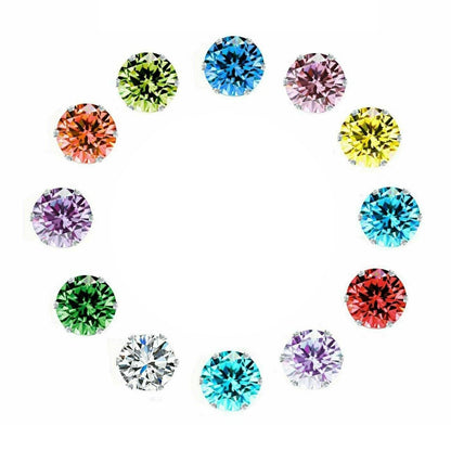 Rynx | 14K Yellow Gold Basket Setting 12-Month Birthstone Studs