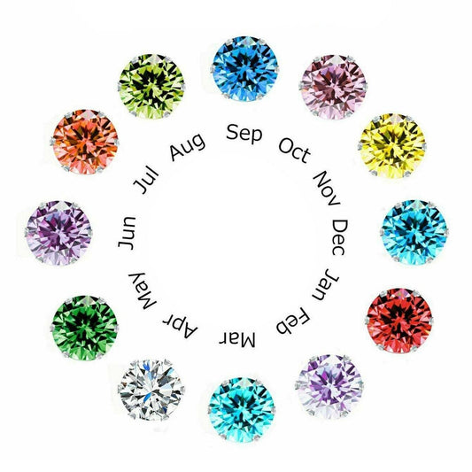 Rynx | 14K Yellow Gold Basket Setting 12-Month Birthstone Studs