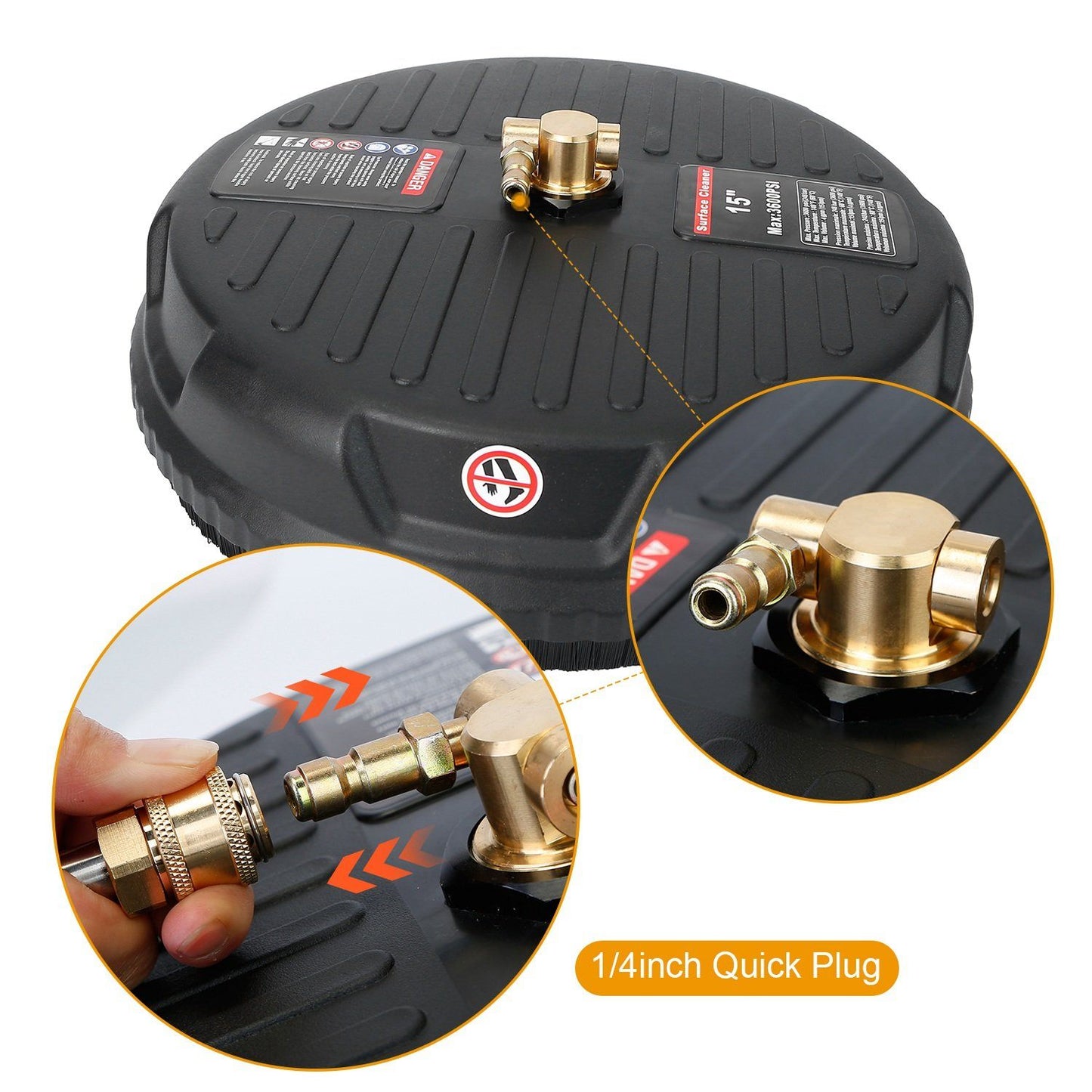 Rynx | 15" High Pressure Flat Surface Cleaner