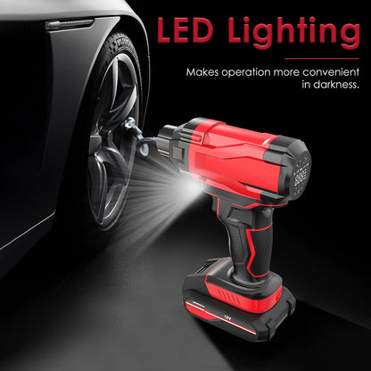 Rynx | 150 PSI 12V Portable Wireless Tire Pump 6000mAh Rechargeable with LED Light