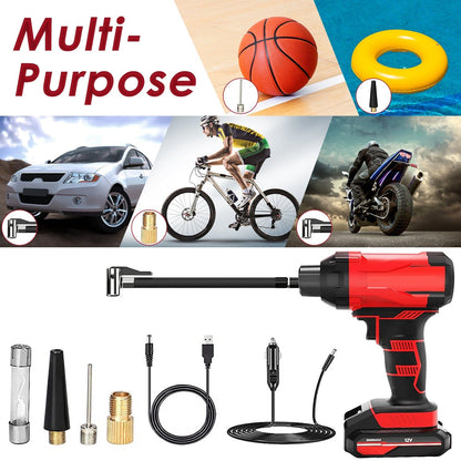 Rynx | 150 PSI 12V Portable Wireless Tire Pump 6000mAh Rechargeable with LED Light