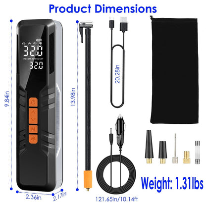 Rynx | 150 PSI Portable Tire Pump Wireless Digital Air Compressor