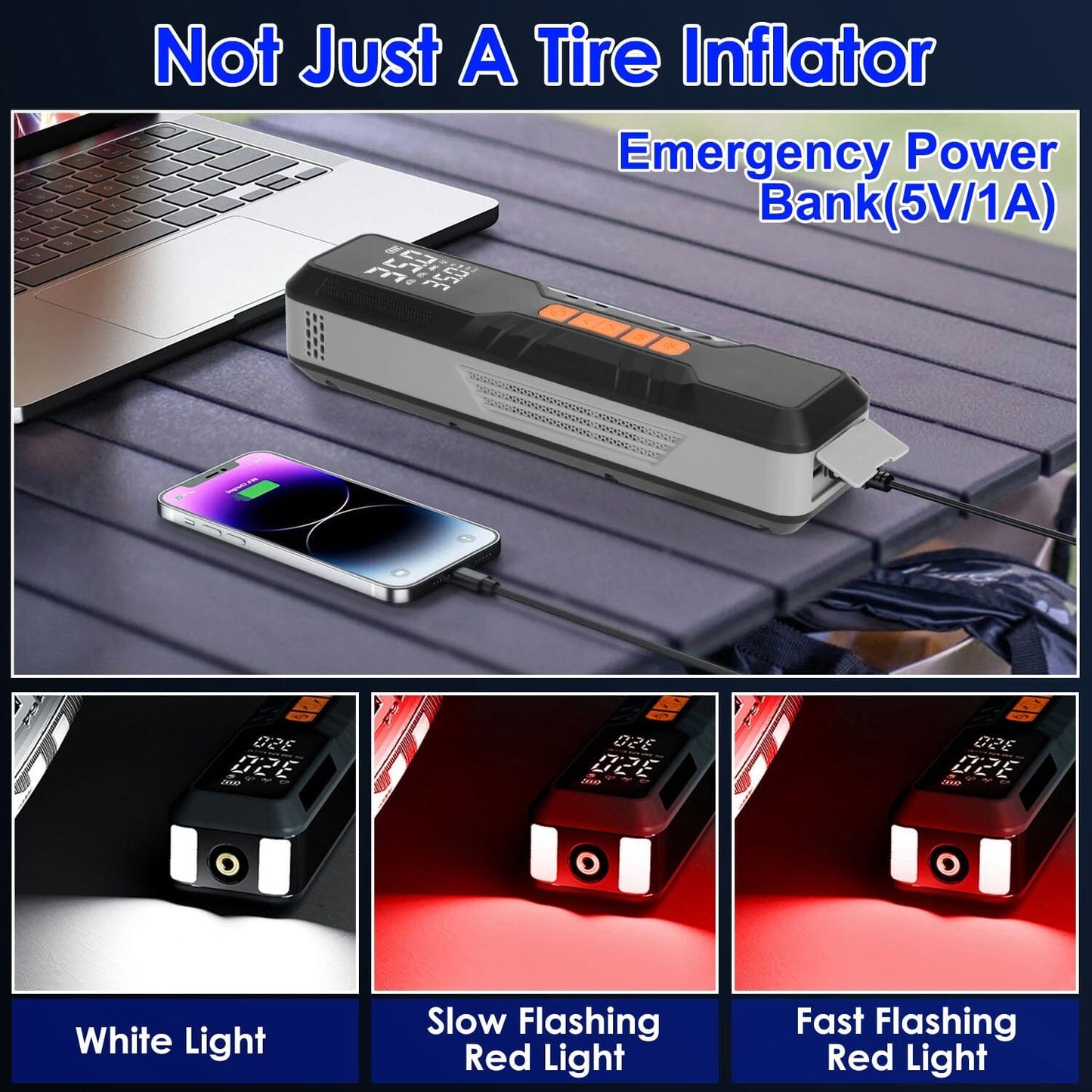Rynx | 150 PSI Portable Tire Pump Wireless Digital Air Compressor