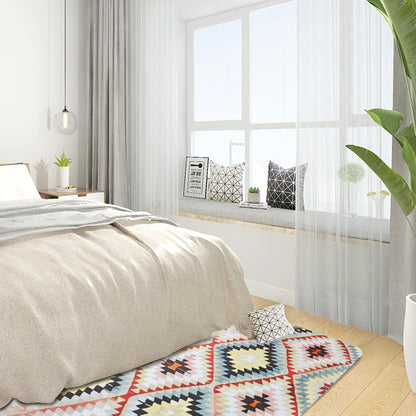 Rynx | Retro Tribal Carpet with Aztec Native Americana Diamond Stain Resistant Power Loom Carpet for Home Decor