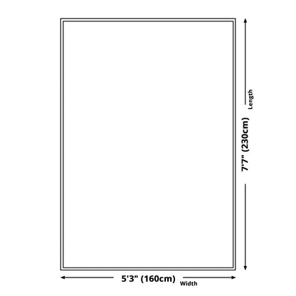 Rynx | Blue Bedroom Rug Modern Abstract Lines Splash Ink Pattern Area Rug Polyester Washable Carpet
