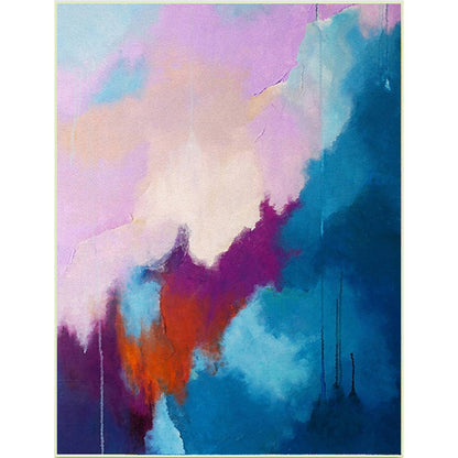 Rynx | Minimalist Modern Rug Colorful Abstract Painting Print Area Rug Polyester Washable Carpet for Bedroom