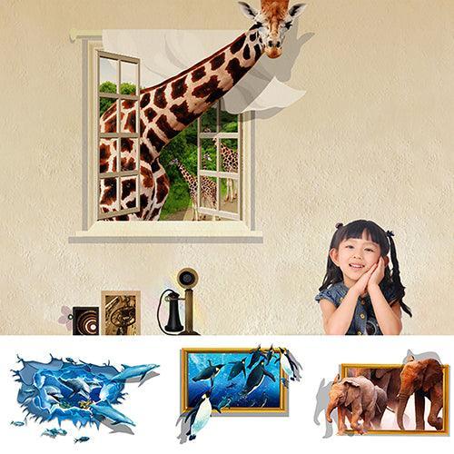 Rynx | Playful 3D Animal Wall Stickers - Fun and Removable Home Decor