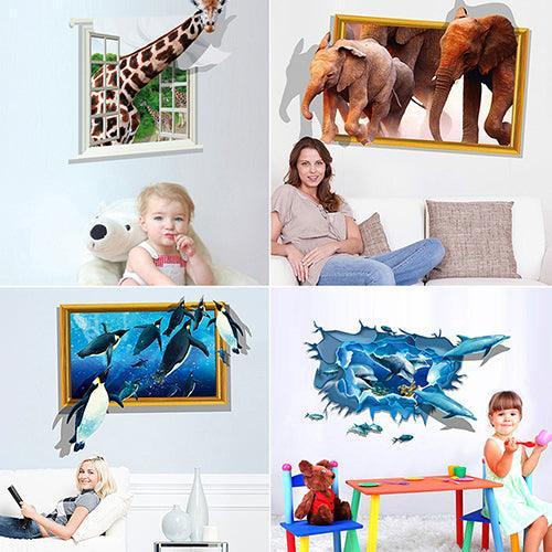Rynx | Playful 3D Animal Wall Stickers - Fun and Removable Home Decor