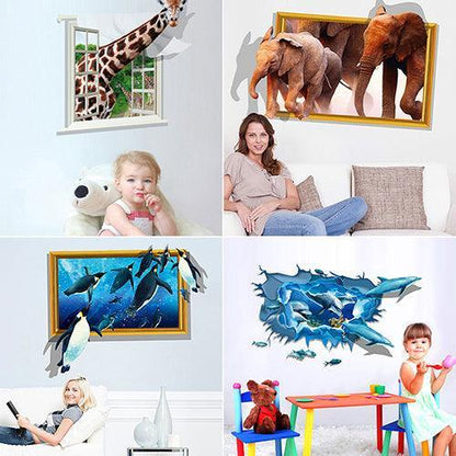 Rynx | Playful 3D Animal Wall Stickers - Fun and Removable Home Decor
