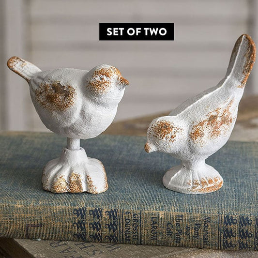 Rynx | Rusty patina sitting birds, set of 2