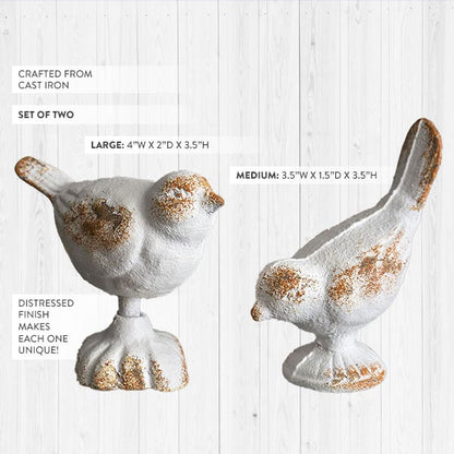 Rynx | Rusty patina sitting birds, set of 2