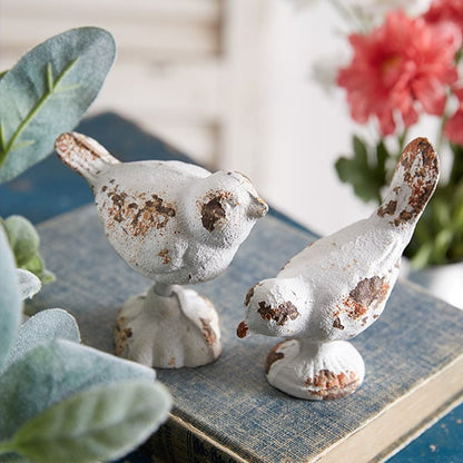 Rynx | Rusty patina sitting birds, set of 2