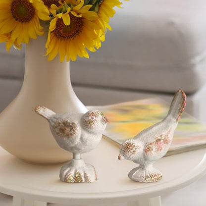 Rynx | Rusty patina sitting birds, set of 2