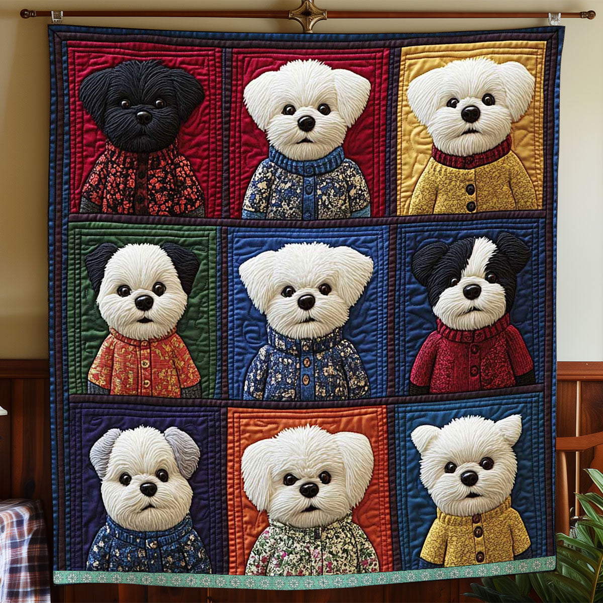 Rynx | Lovely Winter Bichon Quilted Blanket