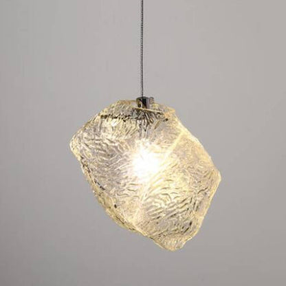 Rynx | IceLume Nordic Pendant Light | Creative Ice Cube Glass Design | 1-bulb Hanging Light | Modern Elegance