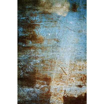 Rynx | Simple Modern Rug in Blue Abstract Rust Pattern Rug Polyester Machine Washable Carpet for Home Decoration