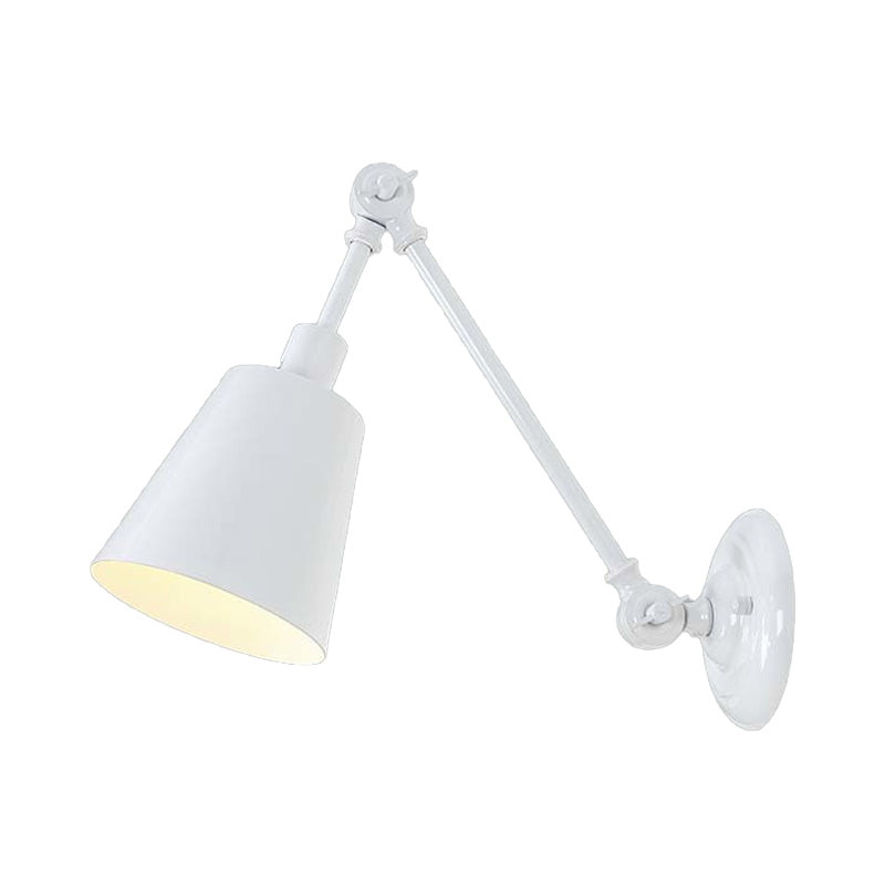 Rynx | 1 Light Metal Wall Lamp Contemporary Black/Rust Colored Tailored Bedroom Wall Lamp Sconces with Adjustable Arm