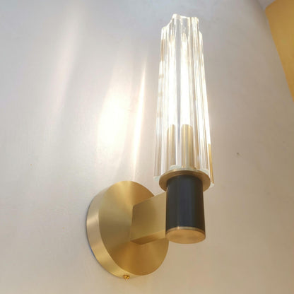 Rynx | Gloriana Crystal Wall Sconce | Modern Brass | 1/2 Lights | Elegant Lighting
