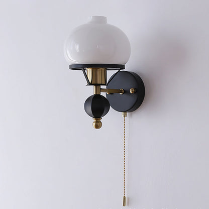 Rynx | GeoLuxe French Geometric Wall Lamp | Iron & Glass | 1-Light Design for Living Room
