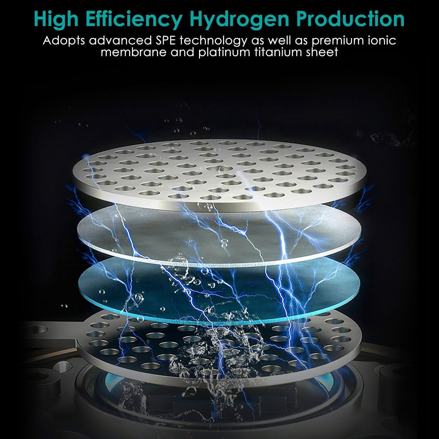 Rynx | 1.5L Large Capacity Portable Rechargeable Hydrogen Water Bottle 6 Min. Quick Electrolysis