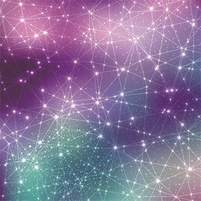 Rynx | Simple Modern Rug in Purple Outer Space Star Geometry Pattern Rug Polyester Stain-Resistant Carpet for Home Decoration