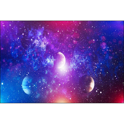 Rynx | Casual Modern Rug in Blue Outer Space Galaxy Pattern Rug Polyester Washable Carpet for Home Decoration