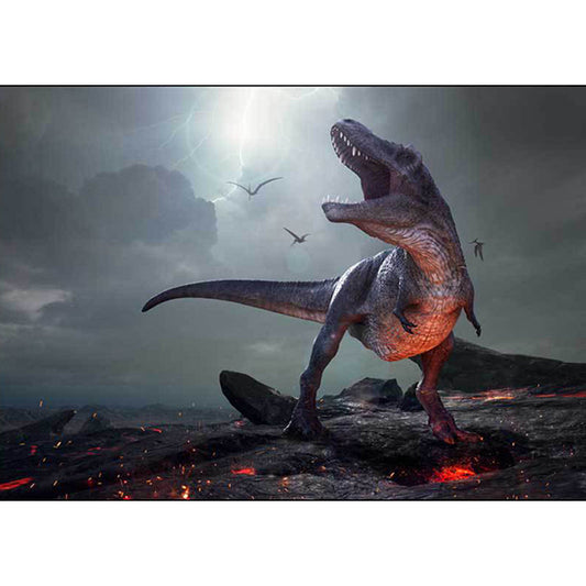 Rynx | Nordic Dinosaur Pattern Rug Grey Polyester Rug Machine Washable Non-Slip Area Rug for Bedroom