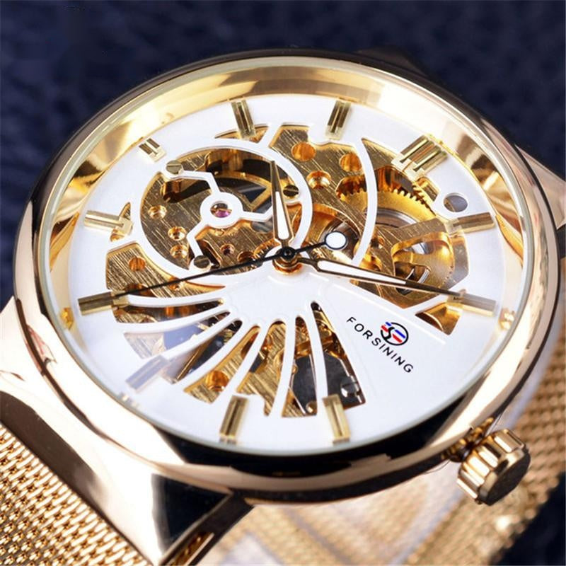 Rynx | Woven Mesh Belt Waterproof Manual Mechanical Watch
