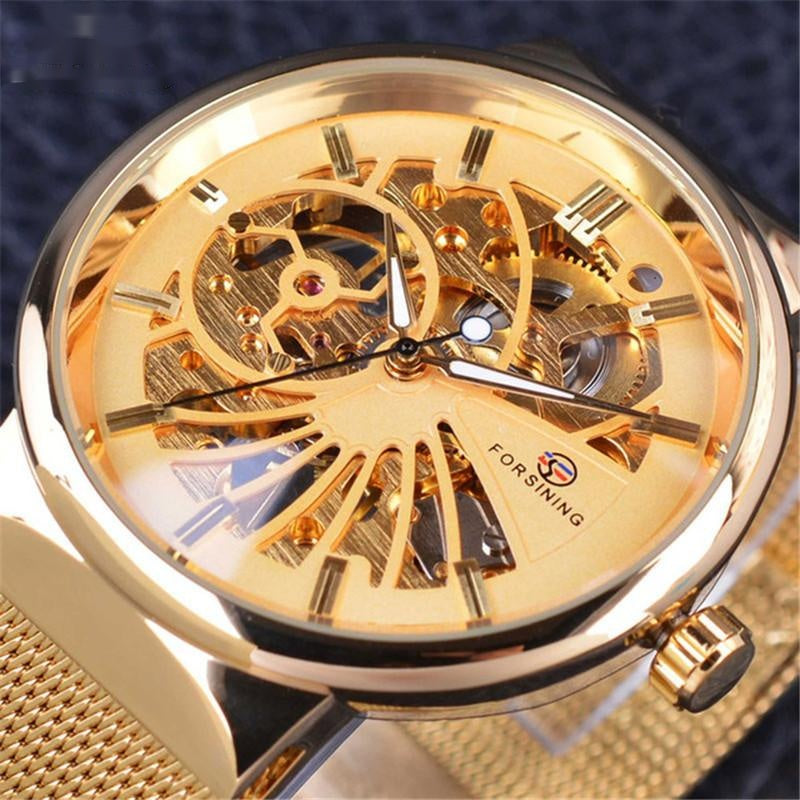 Rynx | Woven Mesh Belt Waterproof Manual Mechanical Watch